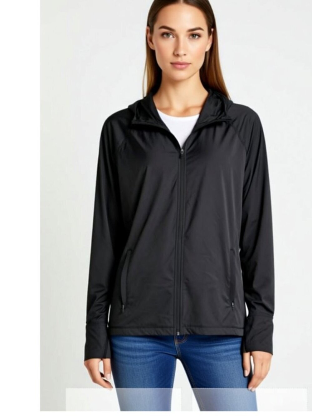 Eddie Bauer black zippered jacket, size XL (F3)
